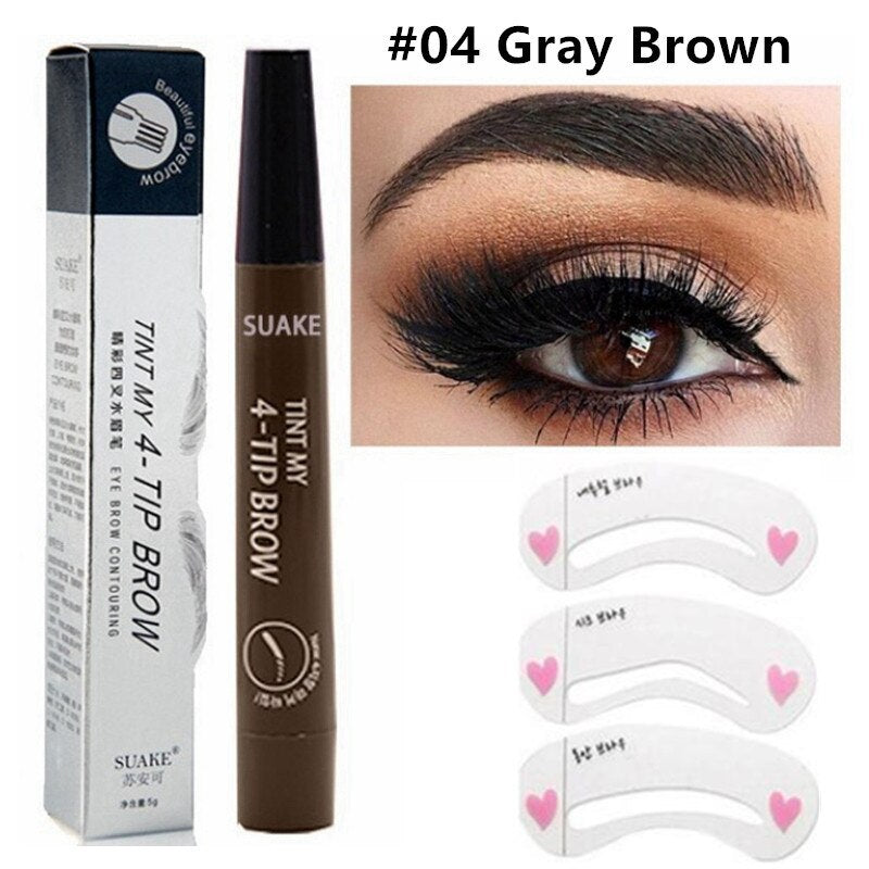 3D 5 Color Waterproof Natural Eyebrow Pencil - PrimeX Collections
