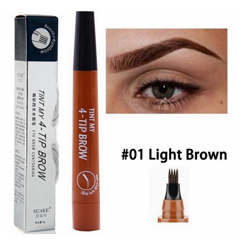 3D 5 Color Waterproof Natural Eyebrow Pencil - PrimeX Collections