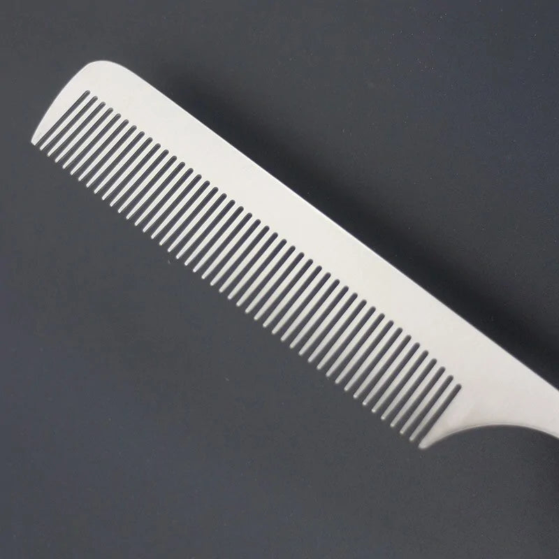 Stainless Steel Silver Barber Comb - PrimeX Collections