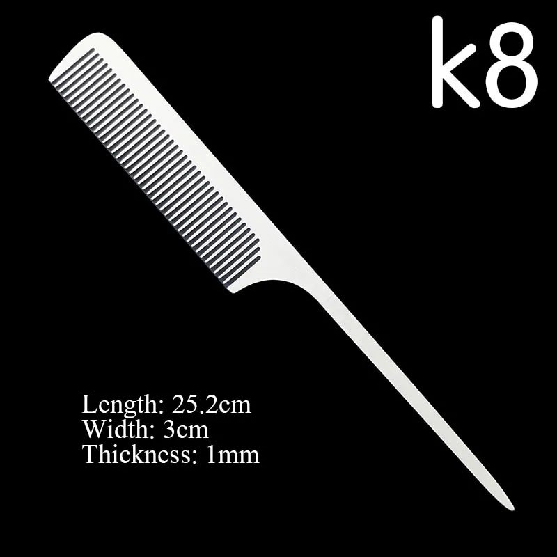 Stainless Steel Silver Barber Comb - PrimeX Collections
