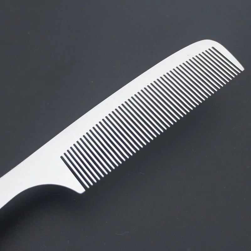 Stainless Steel Silver Barber Comb - PrimeX Collections