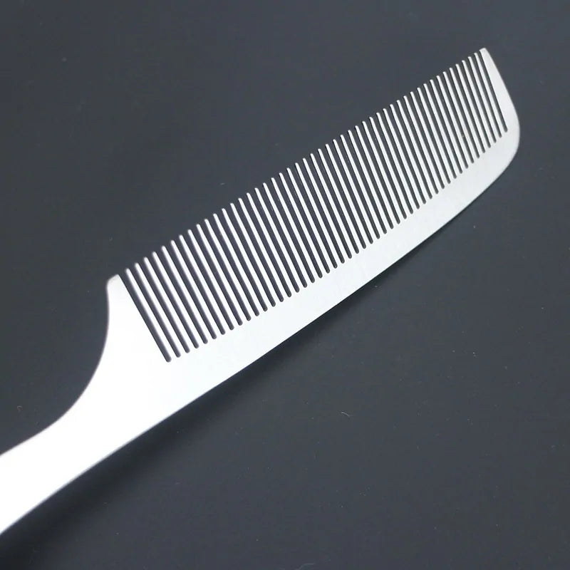 Stainless Steel Silver Barber Comb - PrimeX Collections