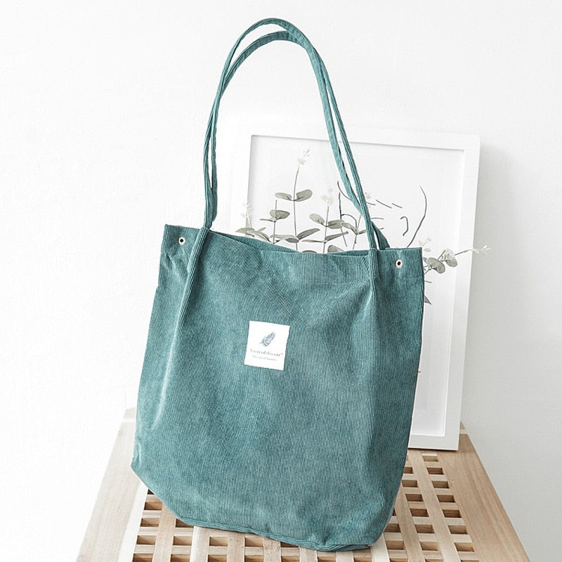 Women Corduroy Canvas Shoulder Bags - PrimeX Collections