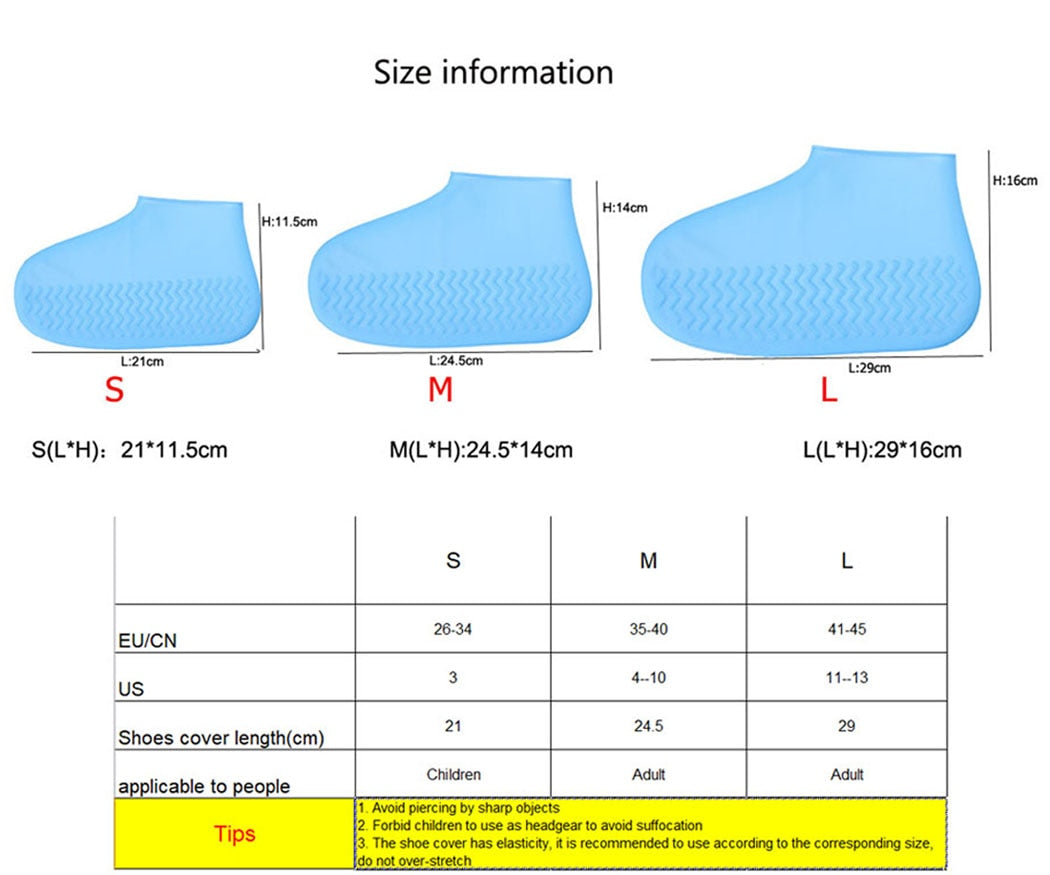 Reusable Latex Waterproof Rain Shoes Covers - PrimeX Collections