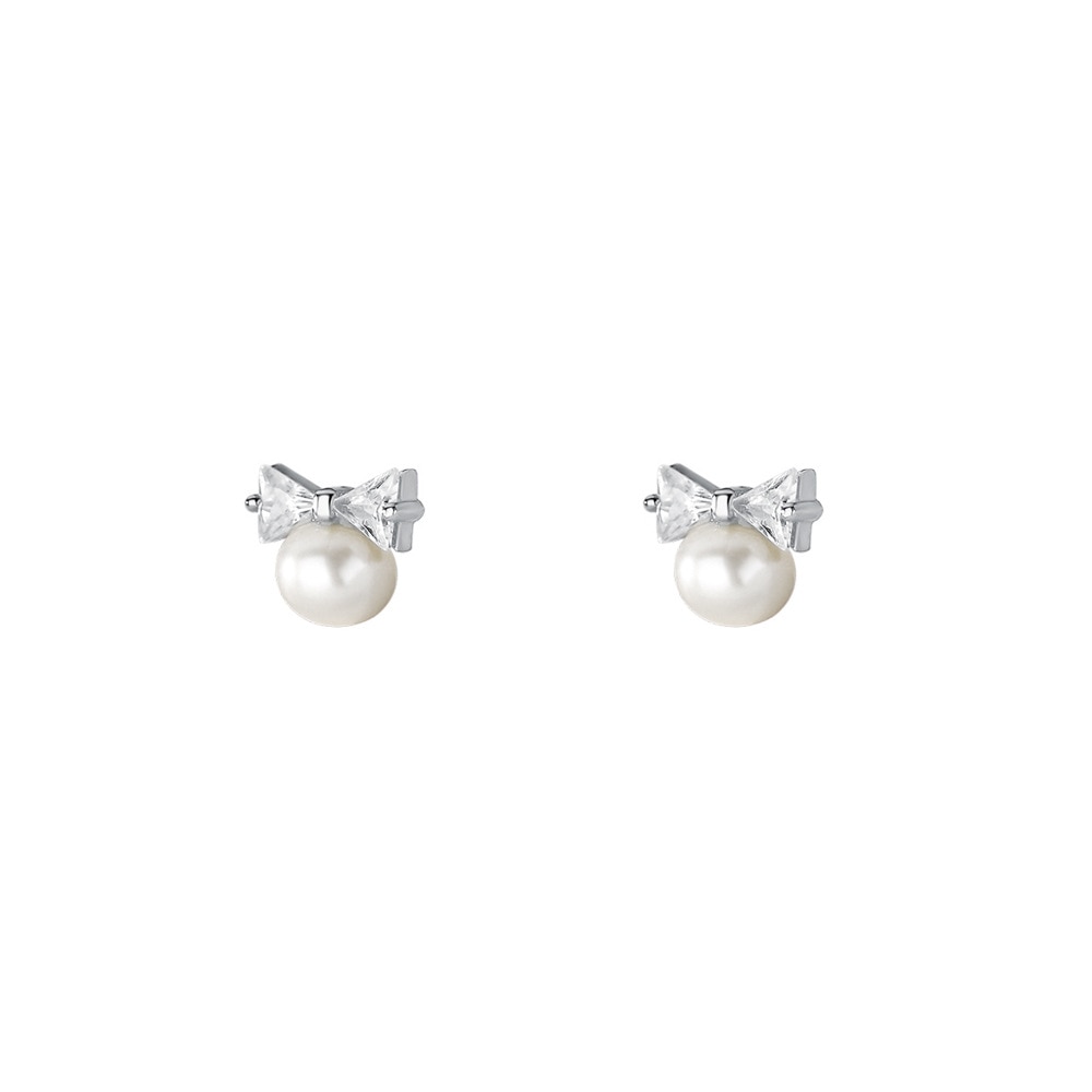Pearl Bow Sweet Stud Earrings - PrimeX Collections