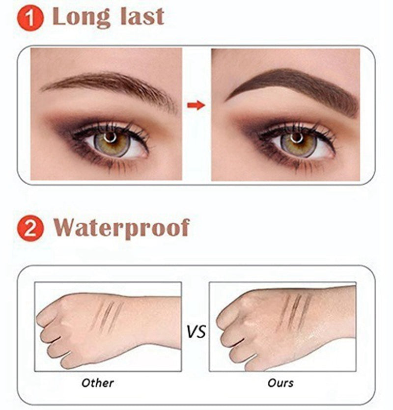 3D 5 Color Waterproof Natural Eyebrow Pencil - PrimeX Collections