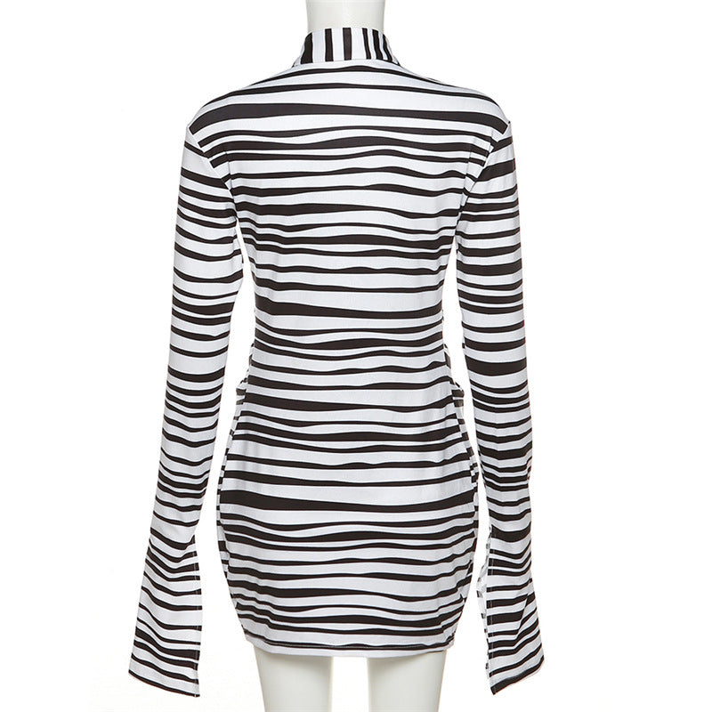 Kendra Striped Two Piece Skirt Set - PrimeX Collections