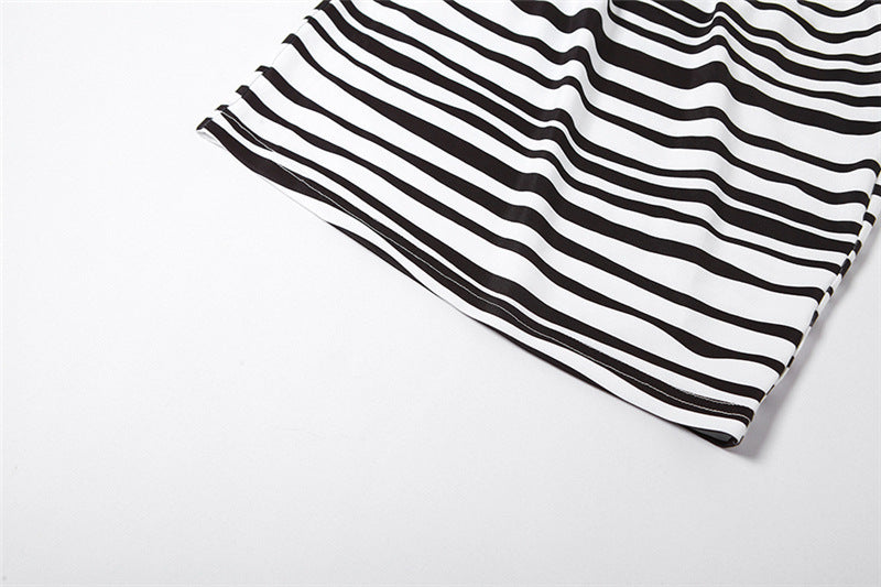 Kendra Striped Two Piece Skirt Set - PrimeX Collections