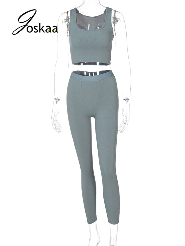 Two Piece Set Solid Pants Suit - PrimeX Collections
