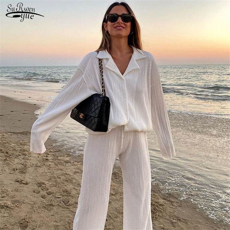 Two Piece Long Sleeve Suit - PrimeX Collections