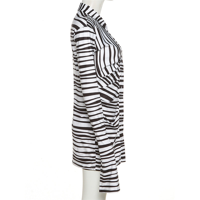 Kendra Striped Two Piece Skirt Set - PrimeX Collections