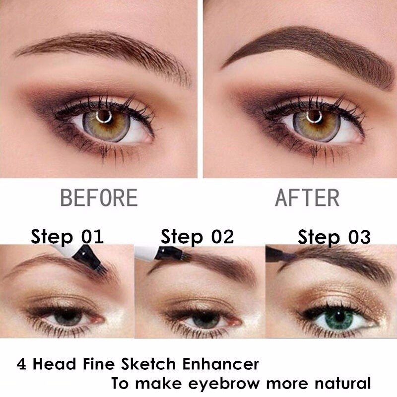 3D 5 Color Waterproof Natural Eyebrow Pencil - PrimeX Collections